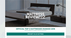 Desktop Screenshot of mattressreviewzzz.com